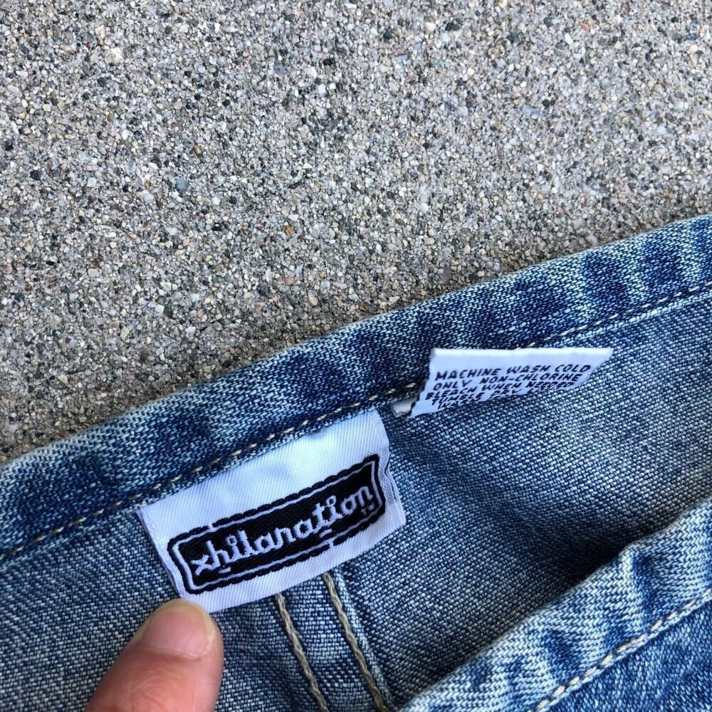 VTG 90s XHILARATION Straight Leg Jeans Women's 13 Loose Retro Fit Denim Blue - Picture 8 of 11